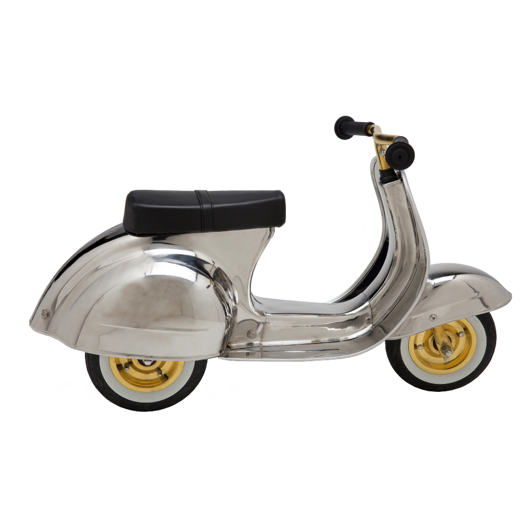 Deluxe Steel Ride-On (Stainless Steel & Leather Seat)